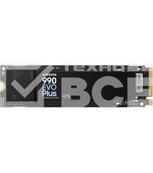 Накопитель SSD Samsung 990 EVO Plus, 4 ТБ, M.2 2280, PCIe 4.0 x4, NVMe 2.0, R/W 7250/6300