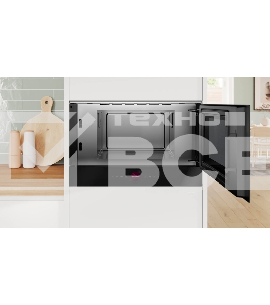 Микроволновая печь встраиваемая Bosch BFR9221B1 чёрный, 21 л, 900 Вт, переключатели - поворотный механизм/сенсор