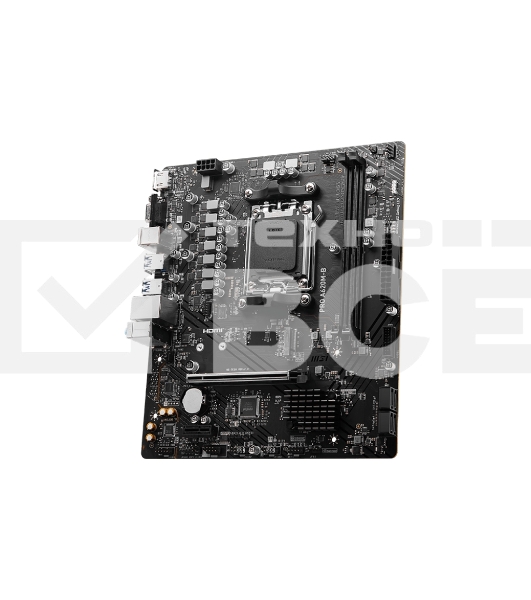 Материнская плата MSI PRO A620M-B, AM5, AMD A620, 2xDDR5, 4xSATA, 1xM.2 (PCIe 4.0 x4), 1xPCIe 4.0 x16, 1xPCIe 3.0 x1, 1xHDMI, 1xVGA, 1x2.5Gb LAN, 6xUSB-A 5Gbps, 6xUSB-A 2.0, 3x3.5 мм, 7.1, mATX