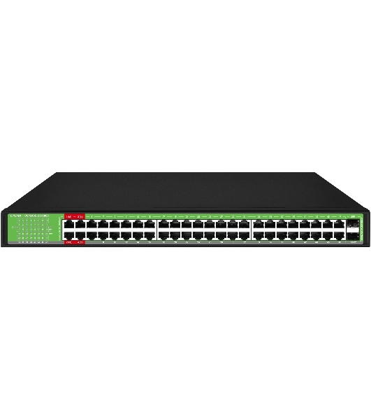 Коммутатор Digma DSP248G-2S-R800 V1, 48×1 Гбит/с + 2×1 Гбит/с SFP, неуправляемый
