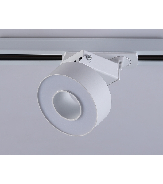 Трековый однофазный светодиодный светильник Ambrella light GL6861 WH белый LED 10W 4200K D75*80