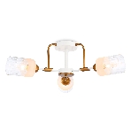 Светильник Ambrella light TR303321/3 WH/GD/CL/FR белый/золото/прозрачный/белый матовый E27*3 max 60W D620*210, фото 1