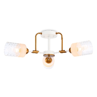 Светильник Ambrella light TR303321/3 WH/GD/CL/FR белый/золото/прозрачный/белый матовый E27*3 max 60W D620*210