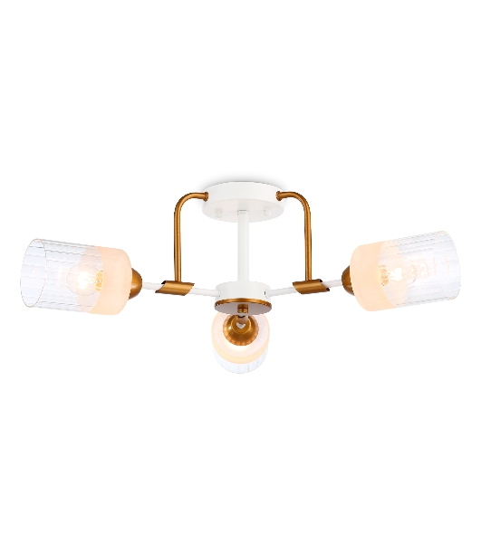 Светильник Ambrella light TR303321/3 WH/GD/CL/FR белый/золото/прозрачный/белый матовый E27*3 max 60W D620*210
