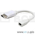 Переходник miniDisplayPort - DisplayPort, Cablexpert A-mDPF-DPM-001-W, 20F/20M, длина 16см, белый, пакет, фото2