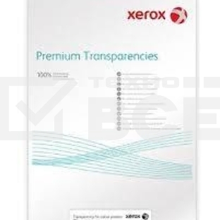 Пленка прозрачная Premium XEROX для ч/б лазерной печати A4, 100гр/м2,100 л. (без подложки и полосы)
