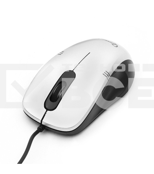 Мышь проводная Gembird MOP-100-S серебристый, 1000 dpi, USB, кнопки - 3