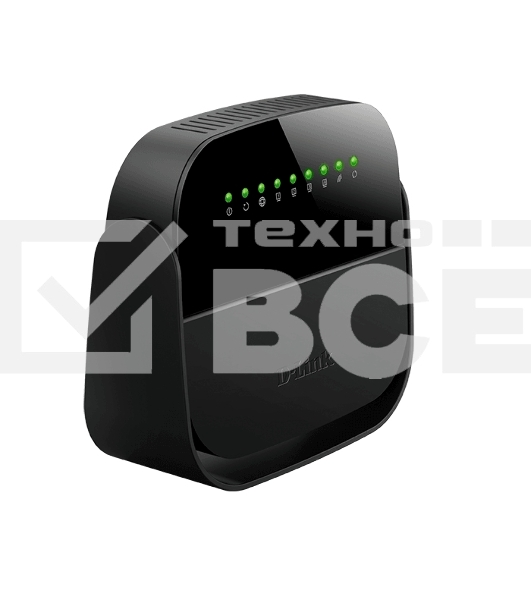 Роутер беспроводной D-Link DSL-2640U/R1A ADSL2+ черный ANNEX B