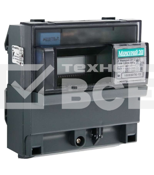Счетчик 'Меркурий' 201.2 1ф 5-60А 220В Инкотекс 32416