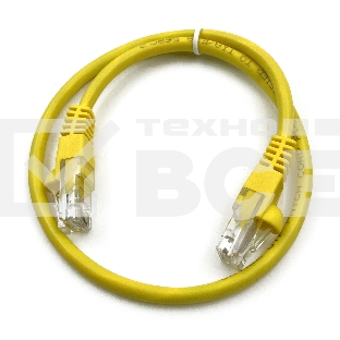 Патч-корд Buro cat5E molded 0.5м желтый RJ-45 (m)-RJ-45 (m)