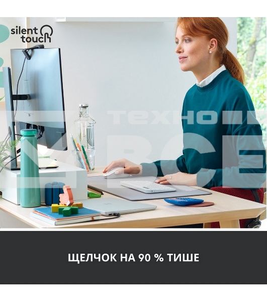 Мышь беспроводная Logitech Signature M650 L белый, 4000 dpi, радиоканал, Bluetooth, USB, кнопки - 5
