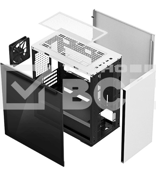 Компьютерный корпус Deepcool MACUBE 110 WH белый без БП ATX 1x120mm 2xUSB3.0 audio bott PSU