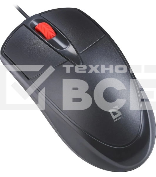 Мышь проводная Defender Icon MB-057 черный, 1000 dpi, USB, кнопки - 3