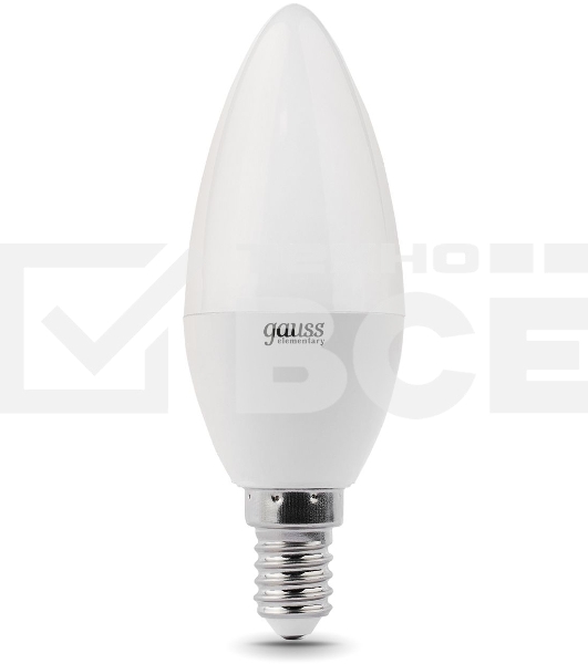 Лампа светодиодная LED 8Вт E14 220В 4100К Elementary свеча 33128 Gauss