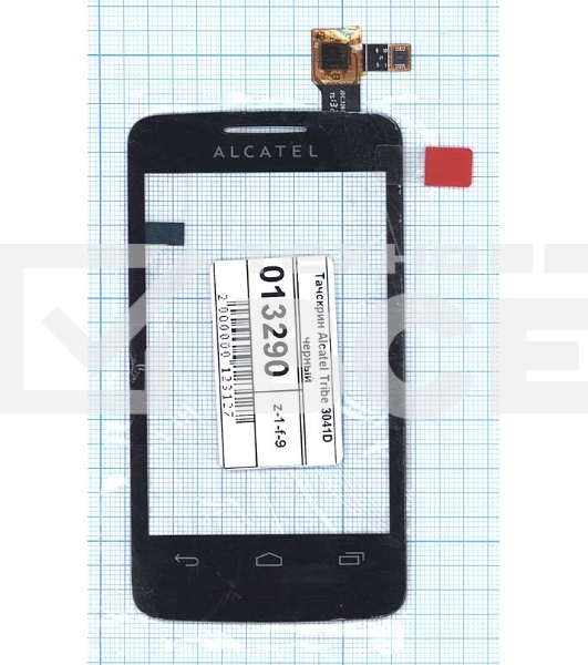 Сенсорное стекло (тачскрин) для Alcatel One Touch Tribe 3041D черное