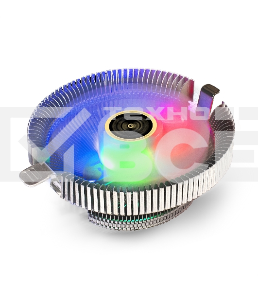 Кулер для процессора ExeGate Wizard EE91-PWM.RGB серебристый, 90 мм, алюминий, 2400 об/мин, 24 дБ, 4 pin, 75 Вт, 48 мм