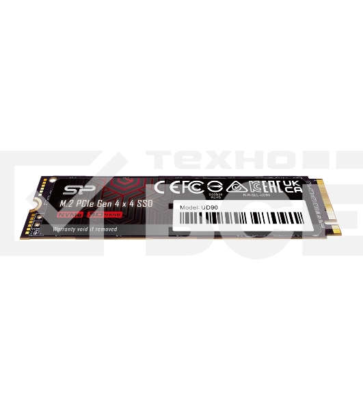 Накопитель SSD Silicon Power M-Series UD90, 2Tb, PCIe 4.0 x4, M.2 2280, NVMe, R/W 5000/4800