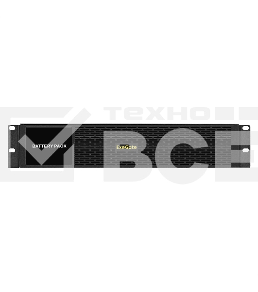Батарейный блок ExeGate PowerExpert BX-2U5000.48V.8S9Ah для UHB-5000 (батареи 12V 9Ah - 8шт, Rackmount 2U/Tower, металлический корпус, черный)