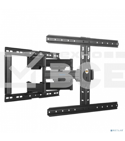 Кронштейн для телевизора Kromax Ultra Slim-102 черный, 3 шт/уп. Кр. стал. наст. для TV 32'-90', max 60 кг, накл. +5°-10°, пов. ±60° от ст. 23-415 мм, max VESA 600x400 мм.