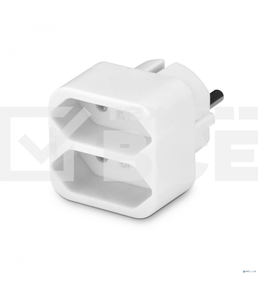 Сетевой разветвитель Buro BU-PS2F-W (2 розетки) белый (пакет ПЭ)