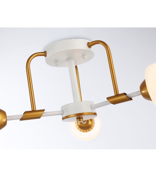 Светильник Ambrella light TR303321/3 WH/GD/CL/FR белый/золото/прозрачный/белый матовый E27*3 max 60W D620*210