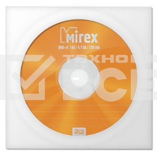 Диск DVD+R Mirex 4.7 Gb, 16x, Бум.конверт (1), (1/600)