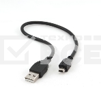 Кабель Gembird CCP-USB2-AM5P-1 USB 2.0 кабель PRO для соед. 0,3м AM/miniBM  позол.конт., черный , фото 1