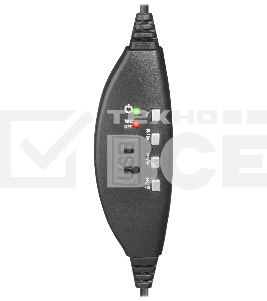 Гарнитура Defender Gryphon 750U USB, черный, 1.8м кабель