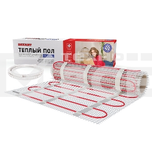 Тёплый пол (нагревательный мат) REXANT Classic RNX -2,0-300 (площадь 2,0 м2 (0,5 х 4,0 м)),300 Вт, двухжильный с экраном