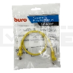 Патч-корд Buro cat5E molded 0.5м желтый RJ-45 (m)-RJ-45 (m), фото2