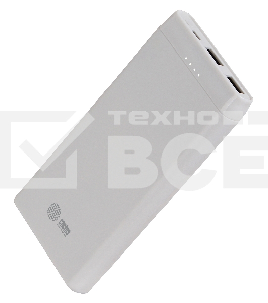 Портативный аккумулятор Cactus CS-PBFSMT-10000 10000mAh 2.1A 2xUSB белый