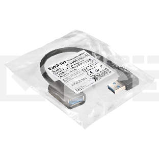 Удлинитель USB 3.0 ExeGate EX-CC-USB3-AMAF-0.15L (Am/Af, угловой 90-градусный коннектор (горизонтальный левый), 0,15м)