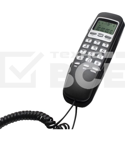 Телефон проводной Ritmix RT-010 черный