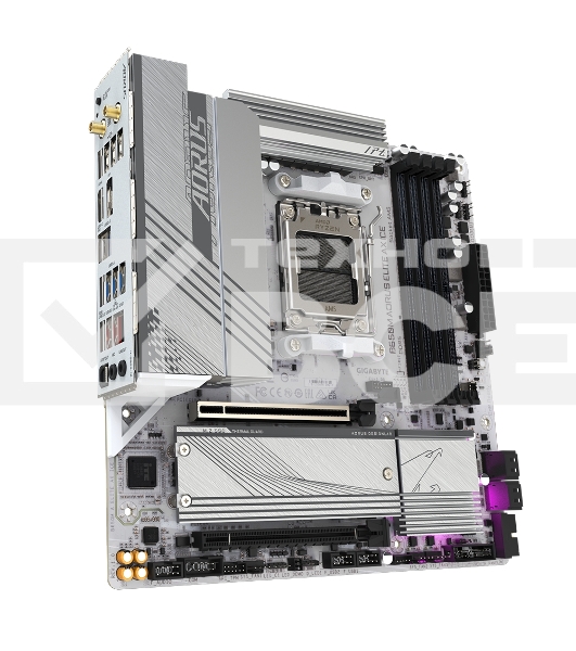Материнская плата Gigabyte B650M AORUS ELITE AX ICE SocketAM5 AMD B650 4xDDR5 mATX AC`97 8ch(7.1) 2.5Gg RAID+HDMI+DP