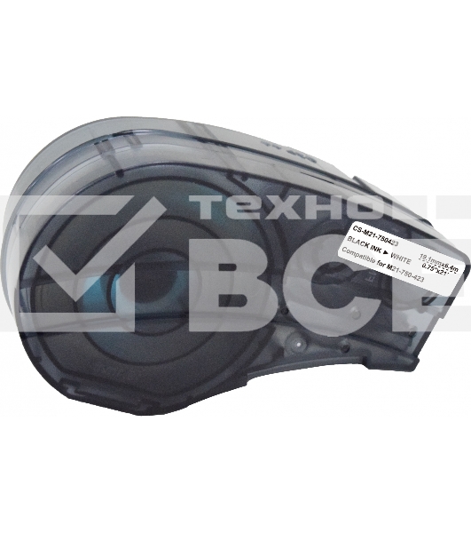 Картридж ленточный Cactus CS-M21-750423 черный шрифт, белый фон (19.1 мм, 6.4 м) для Brady BMP21-PLUS, BMP21-LAB