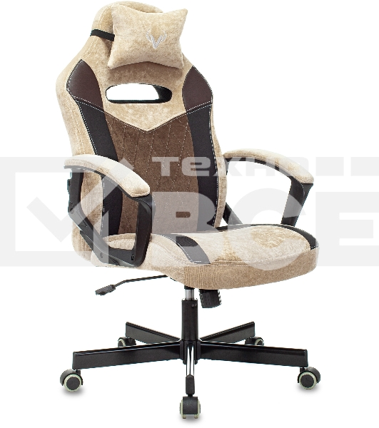 Кресло игровое Бюрократ VIKING 6 KNIGHT BR FABRIC коричневый, крестовина металл/пластик