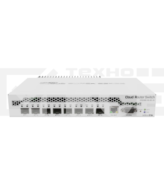 Коммутатор MikroTik CRS309-1G-8S+IN 8 SFP+, dual-core 800MHz CPU, 512MB RAM, POE, RS232 serial port