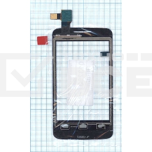 Сенсорное стекло (тачскрин) для Alcatel One Touch Tribe 3041D черное