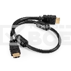 Кабель HDMI ExeGate EX-CC-HDMI2-0.5F (19M/19M, v2.0, 0,5м, 4K UHD, Ethernet, ферритовые кольца, позолоченные контакты), фото2