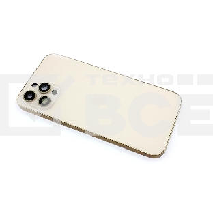 Задняя крышка (корпус) в сборе с рамкой для Apple iPhone 12 Pro Max золотая