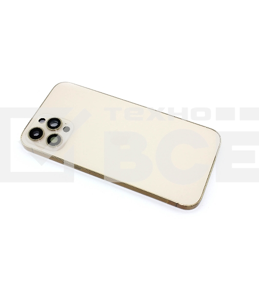 Задняя крышка (корпус) в сборе с рамкой для Apple iPhone 12 Pro Max золотая