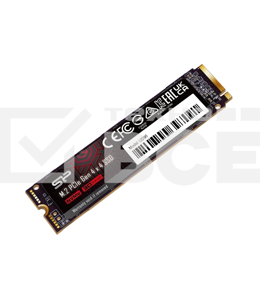 Накопитель SSD Silicon Power M-Series UD90, 2Tb, PCIe 4.0 x4, M.2 2280, NVMe, R/W 5000/4800
