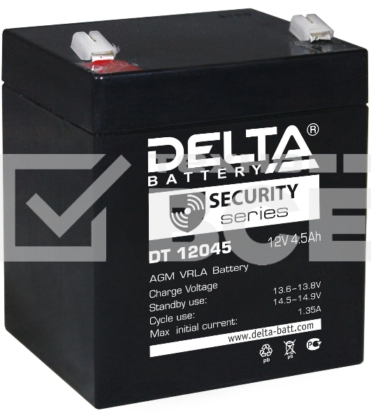 Батарея Delta DT 12045 (12V, 4.5Ah)