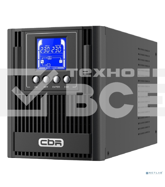 Источник бесперебойного питания CBR ESN-1KT-3F-LCHERSC Online 1000VA/1000W Tower 3 x Schuko, LCD, HID-USB, RS232, EPO, SNMP slot