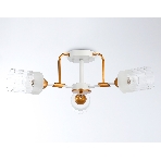 Светильник Ambrella light TR303321/3 WH/GD/CL/FR белый/золото/прозрачный/белый матовый E27*3 max 60W D620*210, фото4