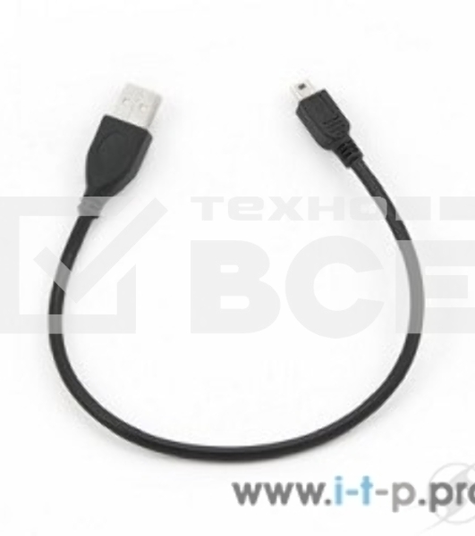 Кабель Gembird CCP-USB2-AM5P-1 USB 2.0 кабель PRO для соед. 0,3м AM/miniBM  позол.конт., черный 