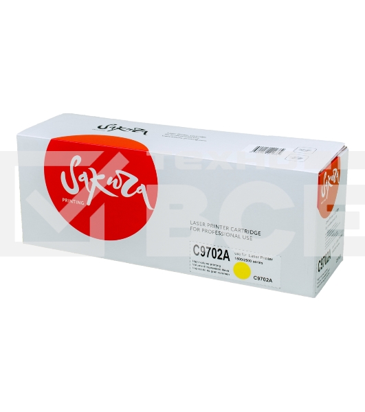 Картридж лазерный Sakura C9702A для HPColor LaserJet 1500/2500 series, желтый, 4000 к.
