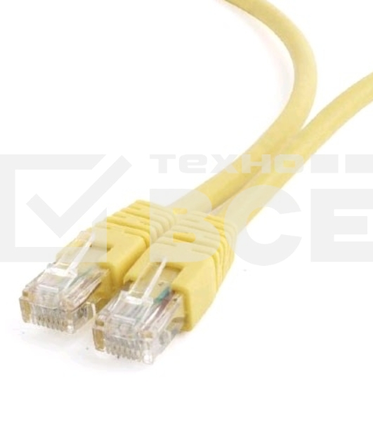 Патч-корд UTP Cablexpert кат.6, 0.5м, литой, многожильный (жёлтый)