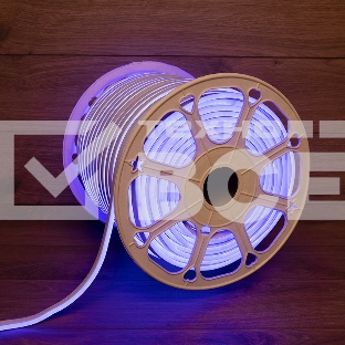 Гибкий неон LED SMD 8х16 мм, двухсторонний, синий, 120 LED/м, бухта 100 м