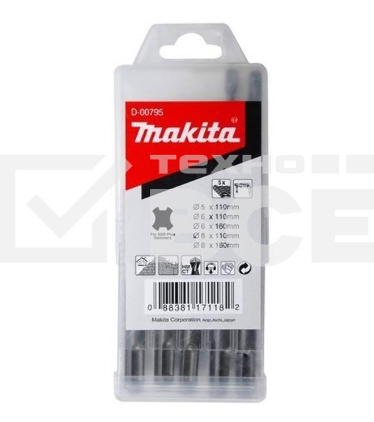 Набор буров Makita D-00795 по бетону (5пред.)